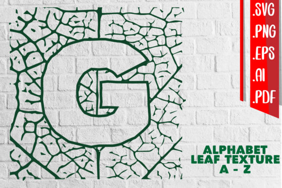 Alphabet Leaf Texture a-Z: Graphics & Crafts