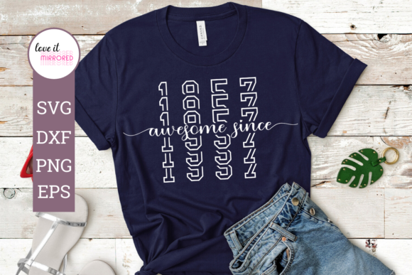 Awesome Since 1957 Mirror Word: Graphics for Crafts