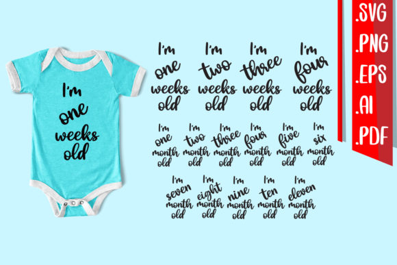 Baby Milestone Graphics for Crafts Projects