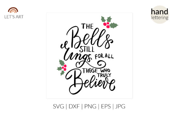 Bells Still Rings Svg, Holly Berry Xmas Graphics