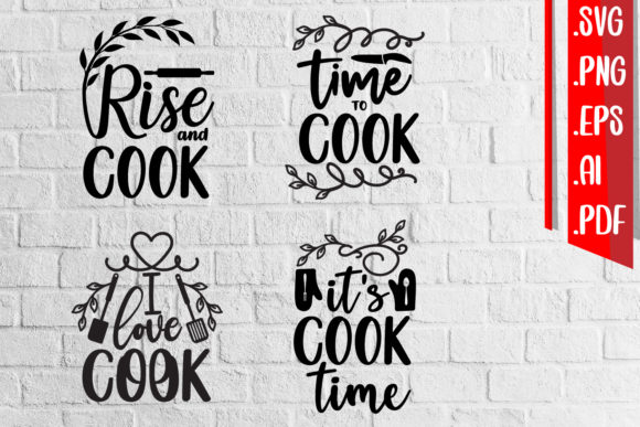 Cook Time Svg Eps Ai Png Pdf: Graphics for Crafts and Design