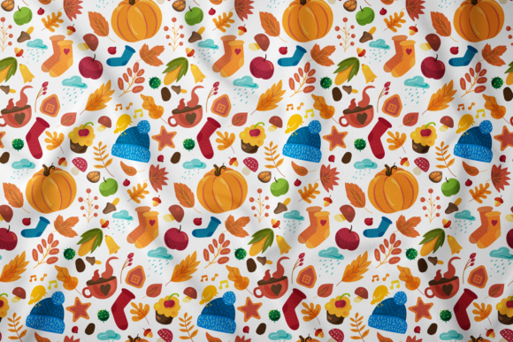 Cozy Autumn Seamless Pattern for Graphics and Patterns