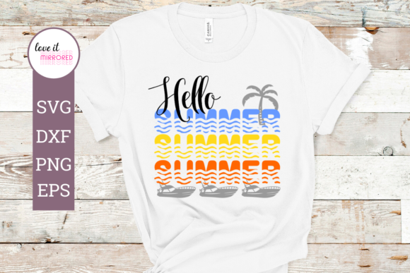 Hello Summer Mirror Word Graphics