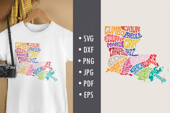 Louisiana Words Characteristics, Svg Cut