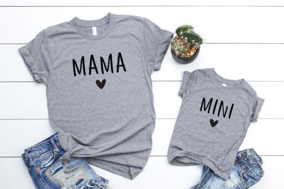 Mama and Mini Graphics for Crafts & Shirts