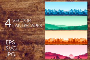 Panorama Landscapes Set: Graphics & Illustrations for Branding