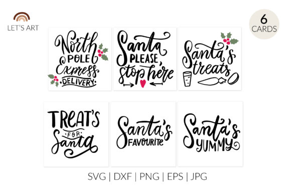 Santa Svg, Santas Treats Svg, North Pole