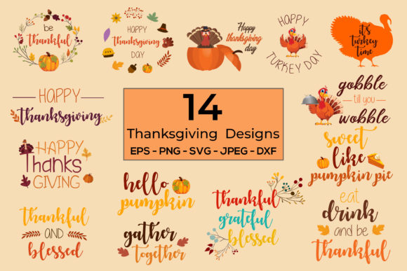Thanksgivign Bundle Sublimation Graphics